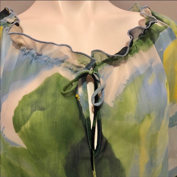 Lane Bryant Long Sleeve Sheer Blouse - Picture 3 of 4